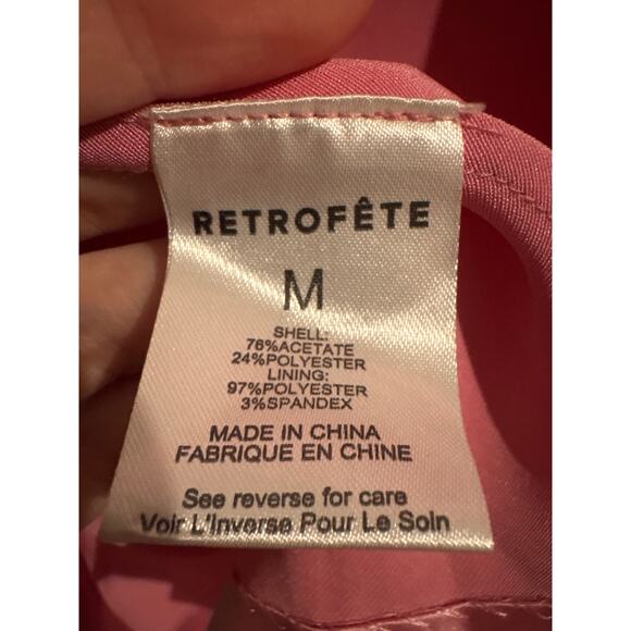 Retrofete Skye Maxi Dress Strapless Satin Party Formal Guest Prom Fondant Pink M - Picture 14 of 14